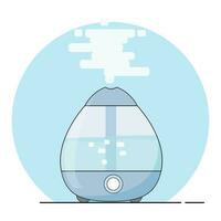 Home humidifier in flat style, household appliance vector