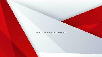 Modern abstract geometric red white background with shadow suit for business corporate banner backdrop presentation and much more Premium Vector