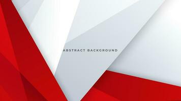 Modern abstract geometric red white background with shadow suit for business corporate banner backdrop presentation and much more Premium Vector