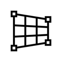 Perspective tool icon in line style design isolated on white background. Editable stroke. vector