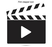 Film clapper icon, Vector illustration