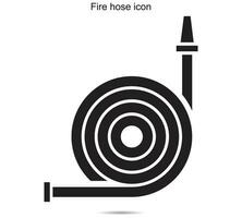 fuego manguera icono, vector ilustración
