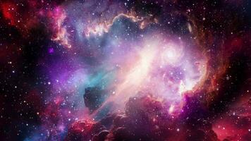 galaxie espace Voyage rose violet Orange rouge nébuleuse video