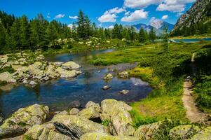 Landscape of the Alps in Italy in summer photo