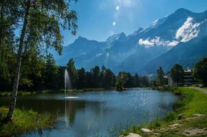 paisaje de el Alpes en Francia en verano foto