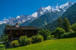 Landscape of the Alps in France in summer photo