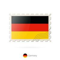 Postage stamp with the image of Germany flag. vector