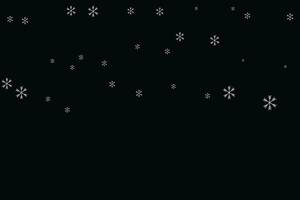 vector background of falling snow on dark background