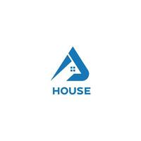 House icon template with J letter, home creative vector logo design, architecture, building and construction, illustration element