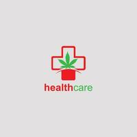Medical cannabis leaf logo and  Medical Canada Leaves Health simple Logo vector