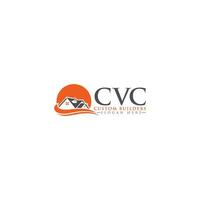 Coastal properties logo template and CVC letter combine logo vector