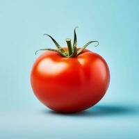 Fresh and ripe tomato healthy food with isolated background generative ai photo