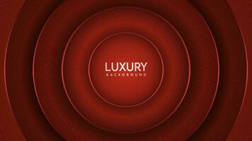 Luxury background with a combination of circle patterns and a combination of dark and light red colors with additional light effects. vector