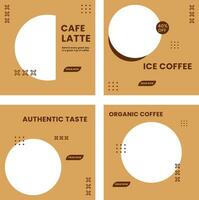 Make your coffee shop famous with this simple template vector