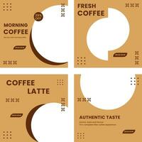 Share your favourite coffee with this social media template vector