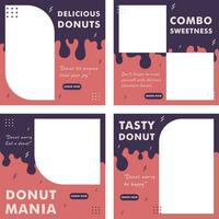 Can't to see you share your favourite donuts using this template vector