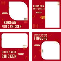 Share your favourite chicken meal on social media with this template vector