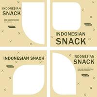 Share your Indonesian snack on sosial media with this template vector