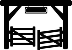 Paddock gate icon. Rodeo symbol. flat style. vector