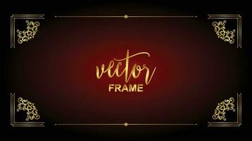 vector flourish ornament vintage floral vector frame