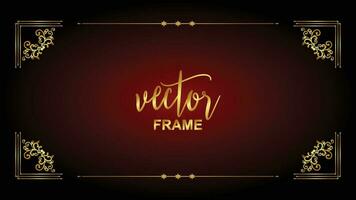 vector flourish ornament vintage floral vector frame