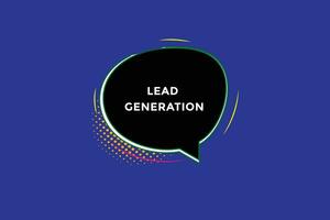 new lead generation  modern, website, click button, level, sign, speech, bubble  banner, vector