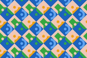 Geometric seamless pattern. Abstract geometric hexagonal graphic design print cubes pattern. Seamless geometric cubes pattern. vector