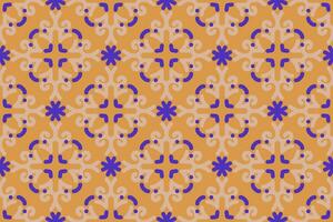 oriental pattern. orange and blue background with Arabic ornaments. Patterns, background and wallpaper for your design. Textile ornament. Vector illustration.