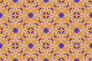 oriental modelo. naranja y azul antecedentes con Arábica adornos patrones, antecedentes y fondo de pantalla para tu diseño. textil ornamento. vector ilustración.