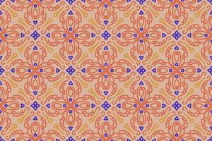 oriental pattern. orange and blue background with Arabic ornaments. Patterns, background and wallpaper for your design. Textile ornament. Vector illustration.