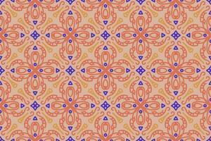 oriental pattern. orange and blue background with Arabic ornaments. Patterns, background and wallpaper for your design. Textile ornament. Vector illustration.