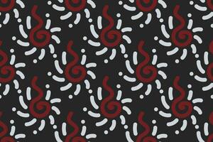 vintage pattern. red, black and white background with vintage ornament. Pattern, background and wallpaper for your design. Textile ornament. Vector illustration.