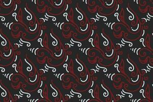 vintage pattern. red, black and white background with vintage ornament. Pattern, background and wallpaper for your design. Textile ornament. Vector illustration.