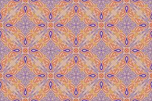 oriental pattern. orange and blue background with Arabic ornaments. Patterns, background and wallpaper for your design. Textile ornament. Vector illustration.