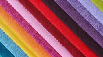 A stack of colorful fabric. photo