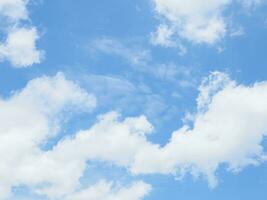 Blue sky with white cloud for nature background photo