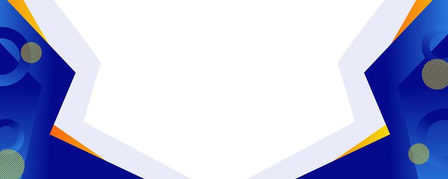 Blue geometric abstract background with white space in the middle vector