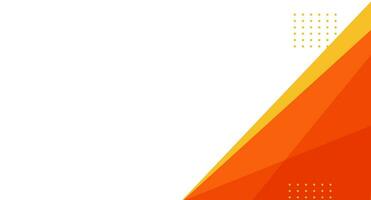 Abstract banner background with dynamic orange and yellow diagonal shapes vector