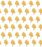 Vector seamless pattern of doodle autumn tree