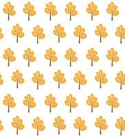 Vector seamless pattern of doodle autumn tree