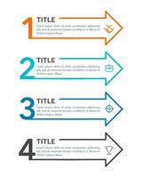 4 process arrow lines infographic design template. Business presentation. Vector illustration.