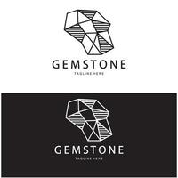 Luxury Polygon Diamond Crystal Line Art,Gem,Gemstone Emerald,Jade,Diamond, Gold, and Precious Jewelry Logo Design vector