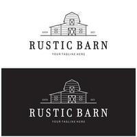 Vintage organic farmhouse or barn,warehouse, rustic barn and animal farmhouse logo design. vector