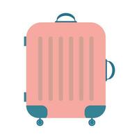 Vector suitcase on wheels icon flat illustration of suitcase on wheels vector icon for web