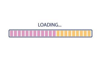 Vector colorful vector loading icon on white