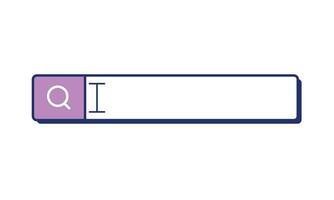 Vector search bar search box internet search icon vector on white background