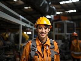 Worker with equipments photo
