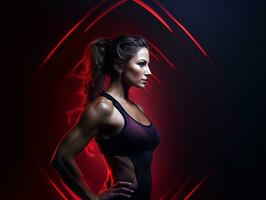 AI Generative Gym bodybuilding fitness photo