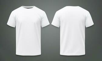 AI Generative White tshirt with gray background photo