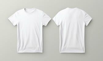 AI Generative White tshirt with gray background photo